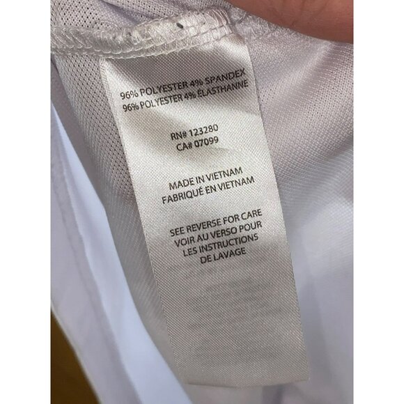 Travis Mathew Mens Polo Shirt White & Gray Striped Golf Apparel Size M - Picture 4 of 7